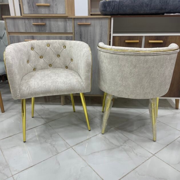 Chaise rond capitonnée